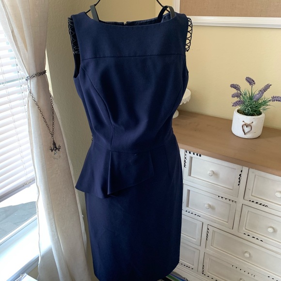ANTONIO MELANI Dresses & Skirts - ANTONIO MELANI Navy Blue Career Business Dress 2